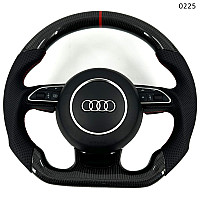 Ергономичен спортен карбонов волан AUDI A3 A4 A5 A6 A7 A8 Q3 Q5 Q7 - 0225